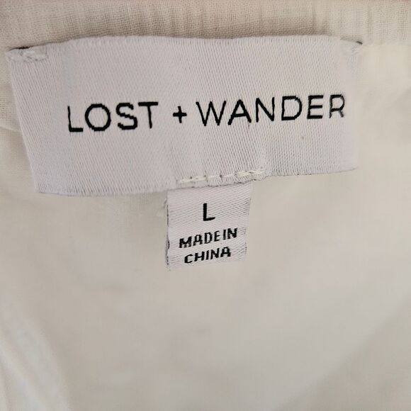 Lost + Wander White Eyelet Petals of the Sky Mini Dress Cotton Bridal Si… - Picture 10 of 12